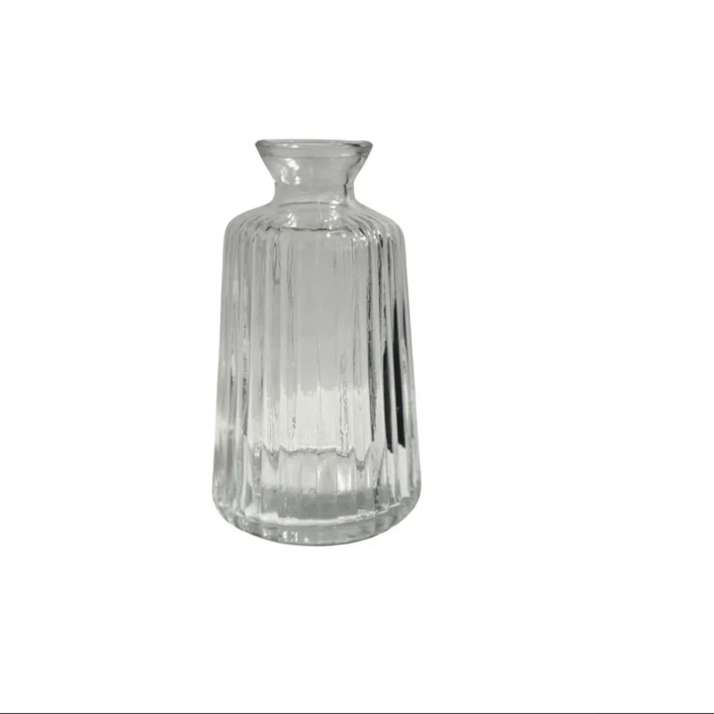 New Target Bullseye Playground Set of 3 Clear Glass Ribbed Vases 2026